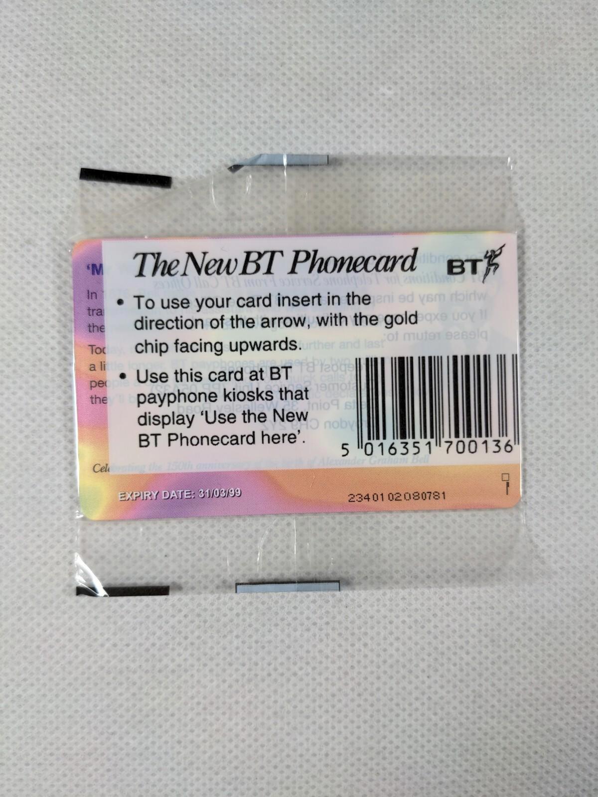 BT Phone Card  Special Edition Unused Vintage £2 Chip Phonecard Unopened Sealed - Retrorama UK