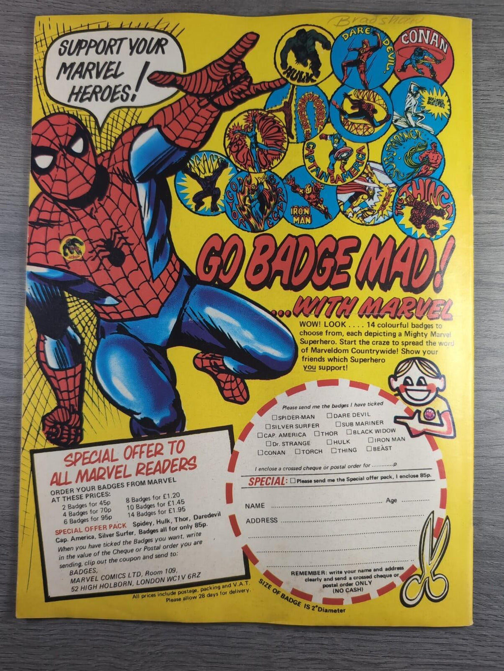 Spider-Man Comics Weekly No 97 Marvel Comics UK 21st December 1974 Vintage Comic