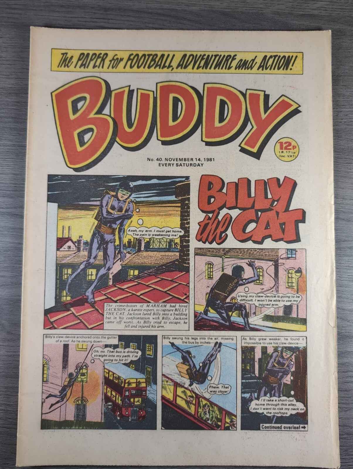 Buddy Comic Issue No 40 14th November 1981 Vintage Retro Comic