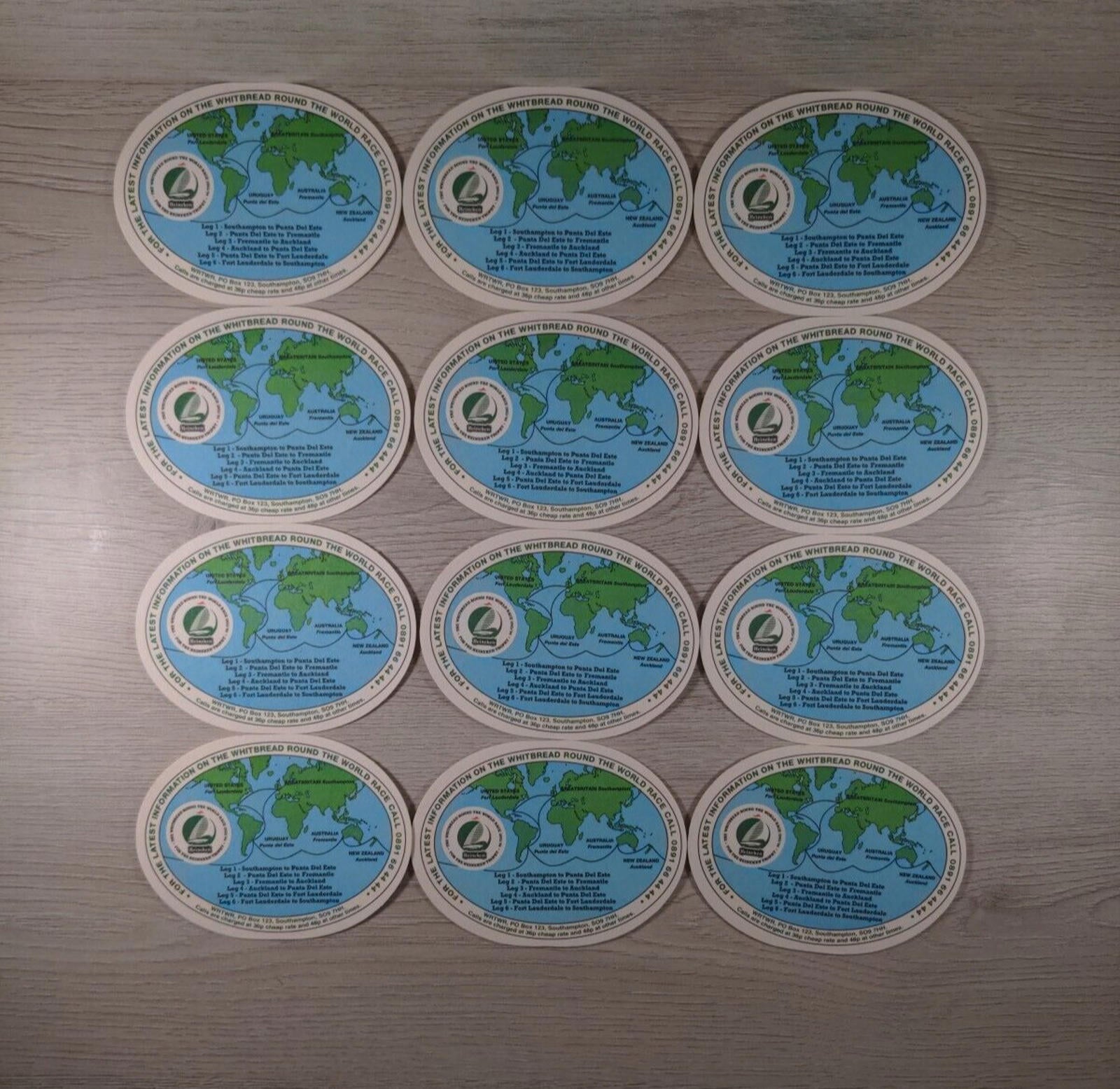 12 x Heineken Beer Mats Home Bar Pub Free Postage - Retrorama UK