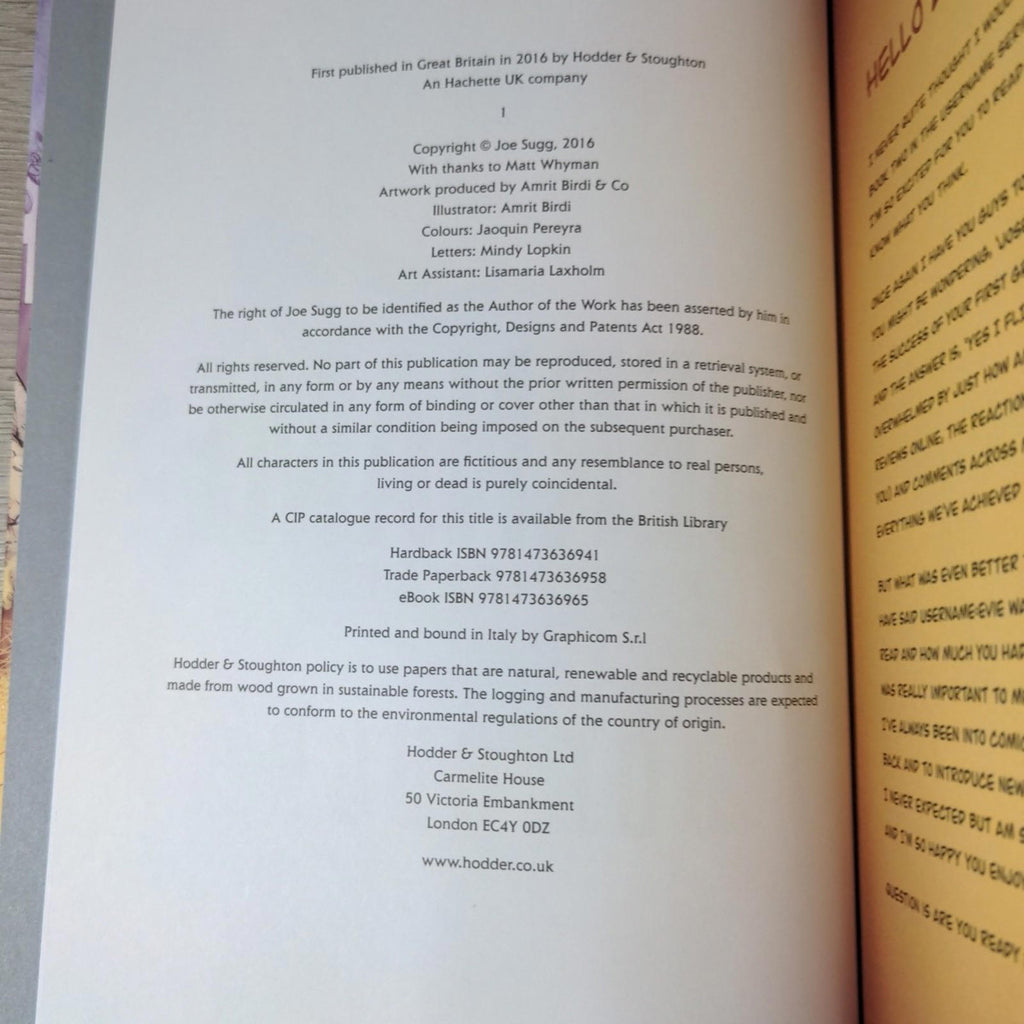 Username: Regenerated by Joe Sugg Hardcover Graphic Novel 2016 - Retrorama UK