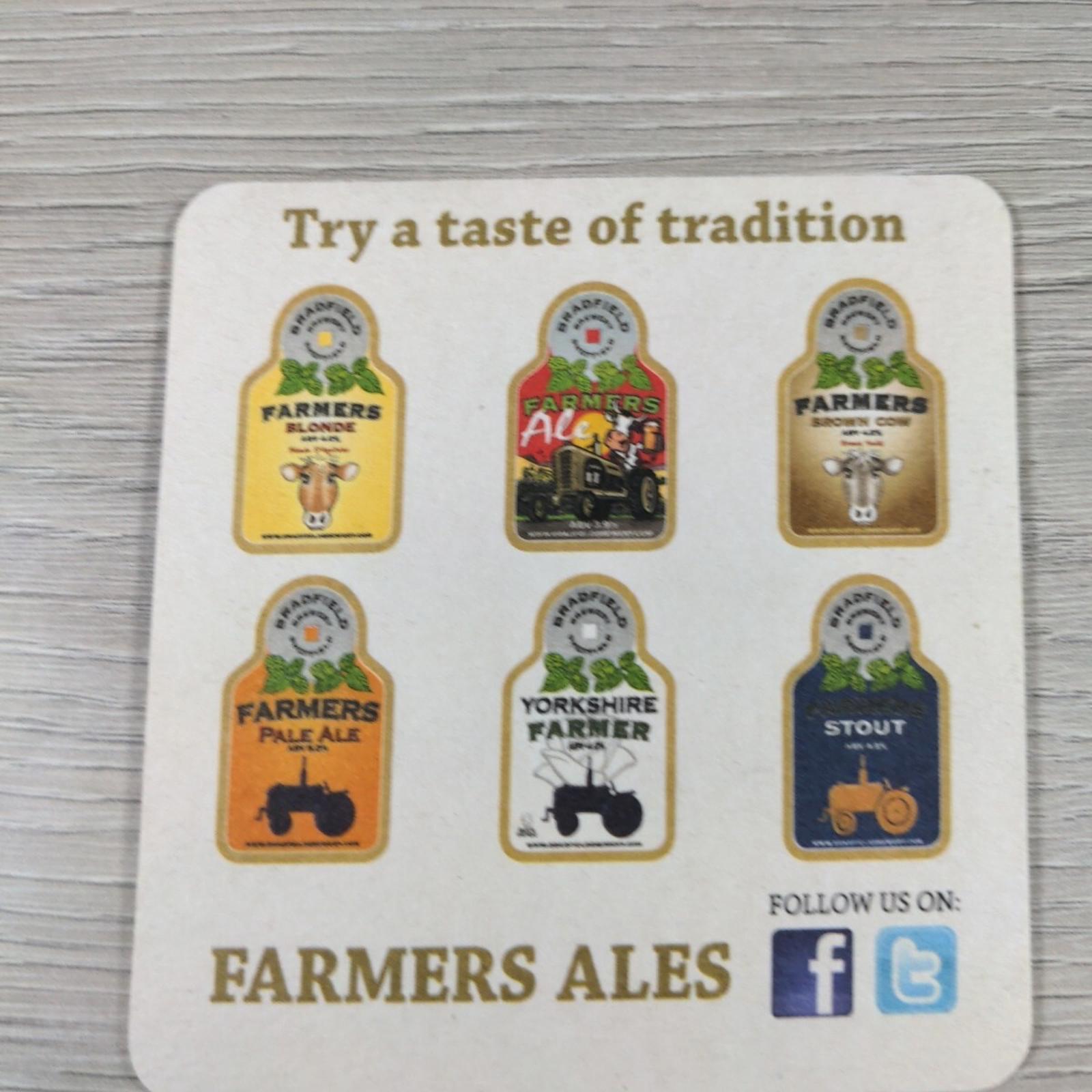 Bradfield Brewery 2 x Vintage Beer Mats Pub Bar Coaster Breweriana - Retrorama UK