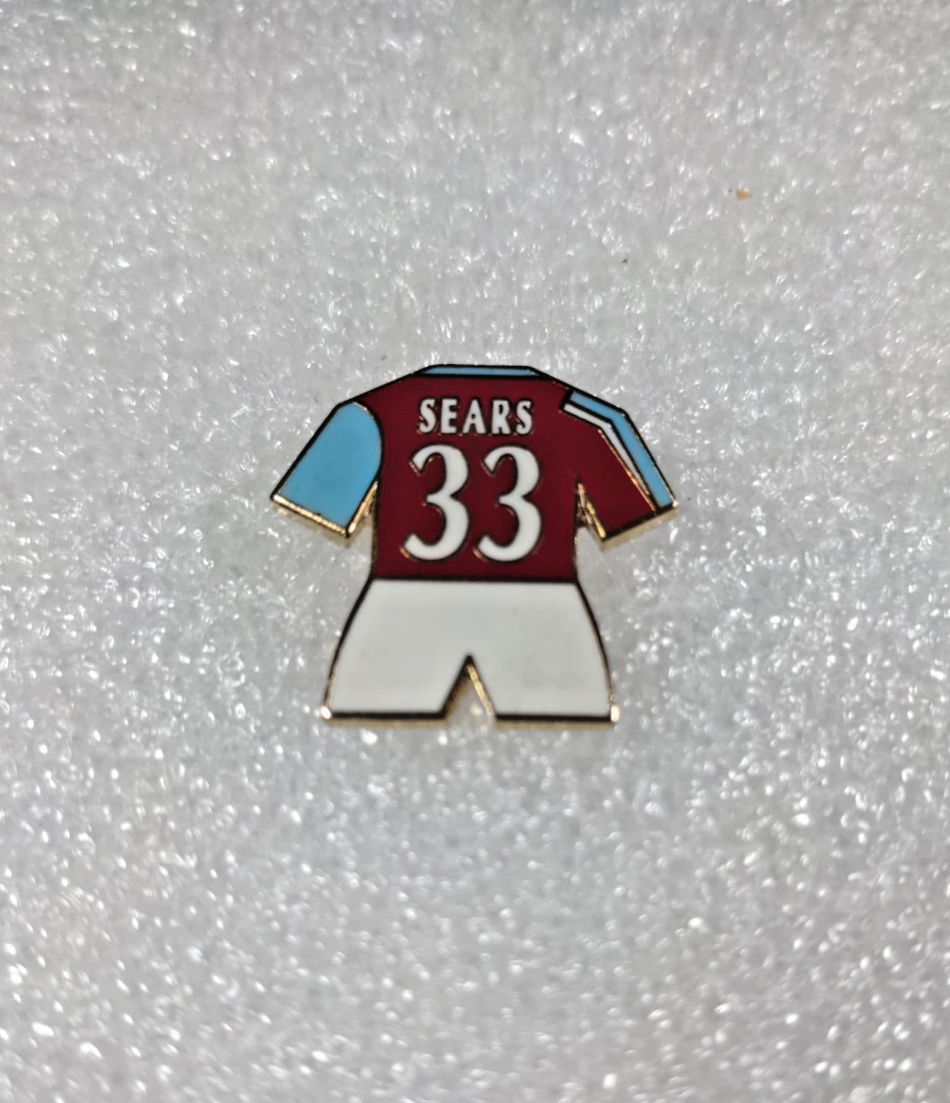 West Ham United Football Club Sears No33 Shirt Enamel Pin Badge - Retrorama UK