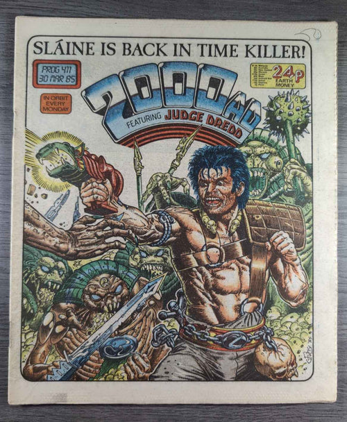 2000AD Prog 411 Featuring Judge Dread Comic 30th March 1985 Vintage Retro Comic