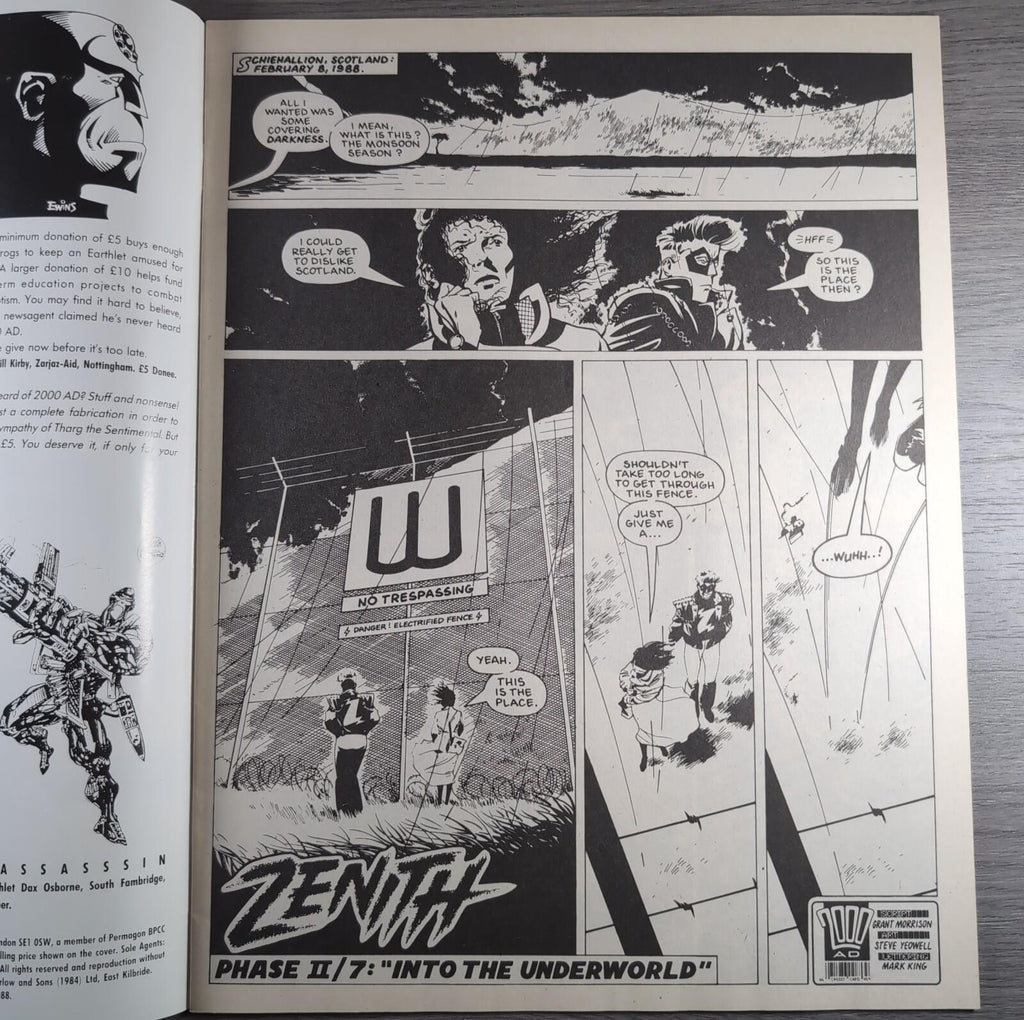 2000AD Prog 596 Featuring Judge Dredd 15th October 1988 Vintage Comic