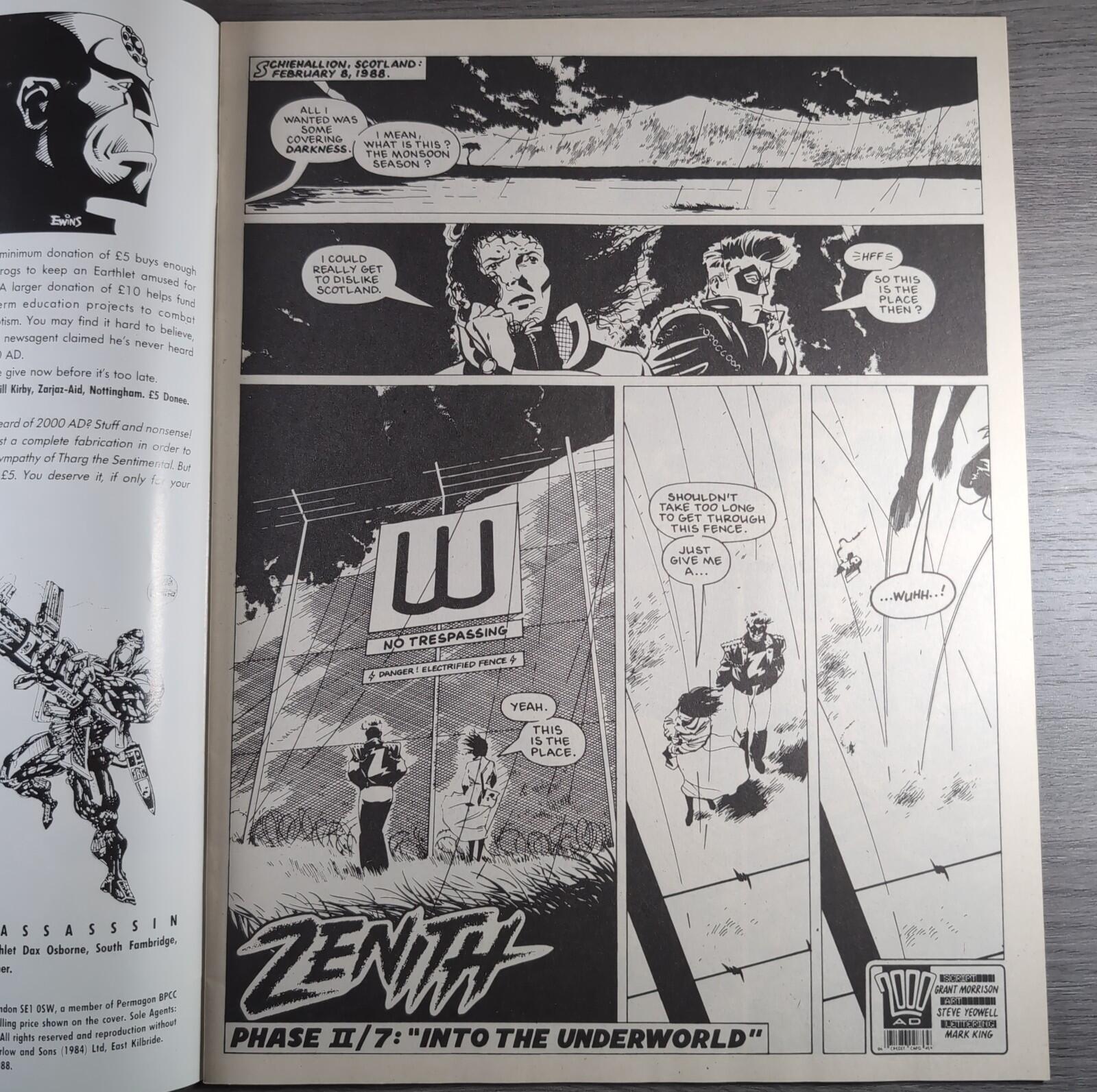 2000AD Prog 596 Featuring Judge Dredd 15th October 1988 Vintage Comic