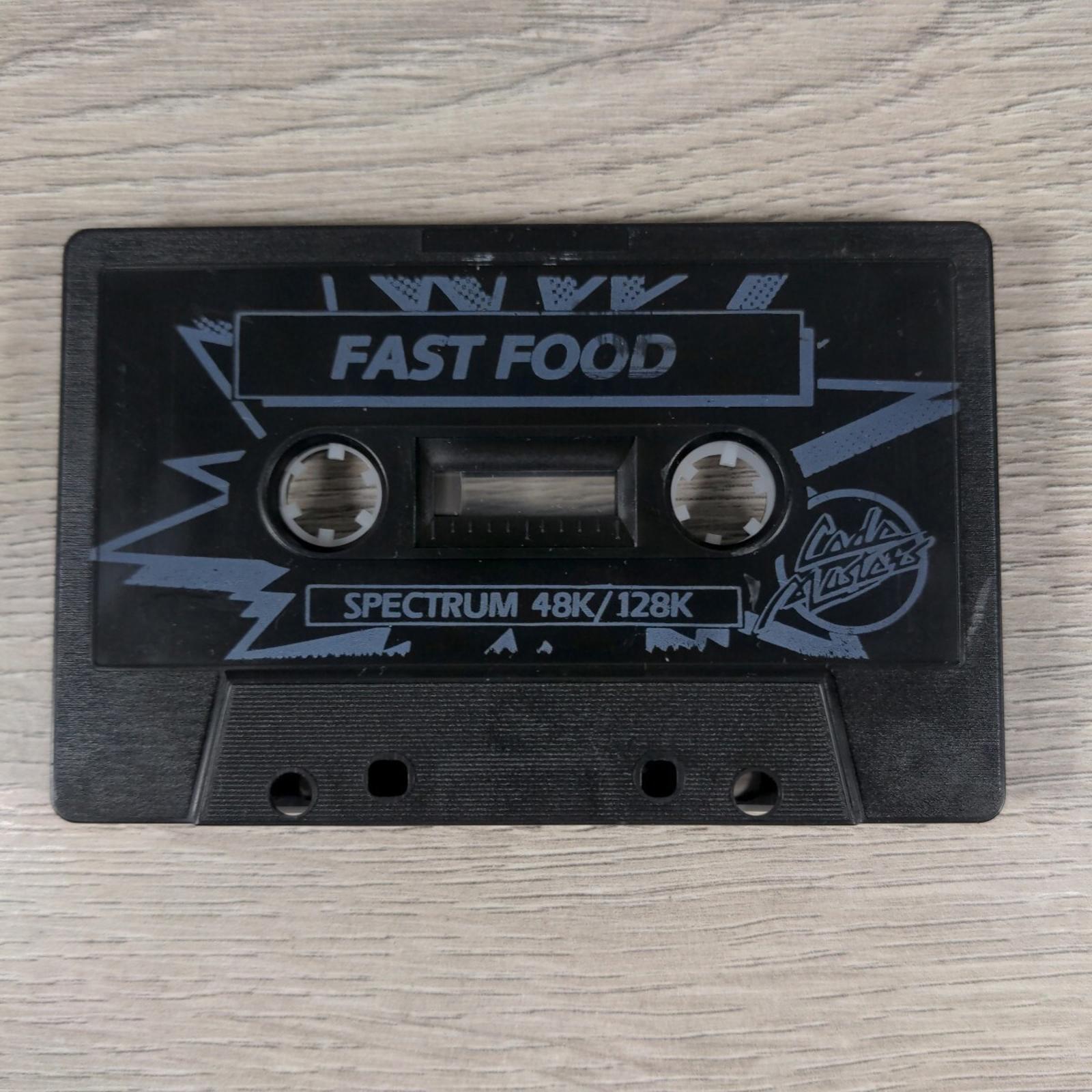 Fast Food ZX Spectrum 48K 128K Video Game Cassette Tested & Working