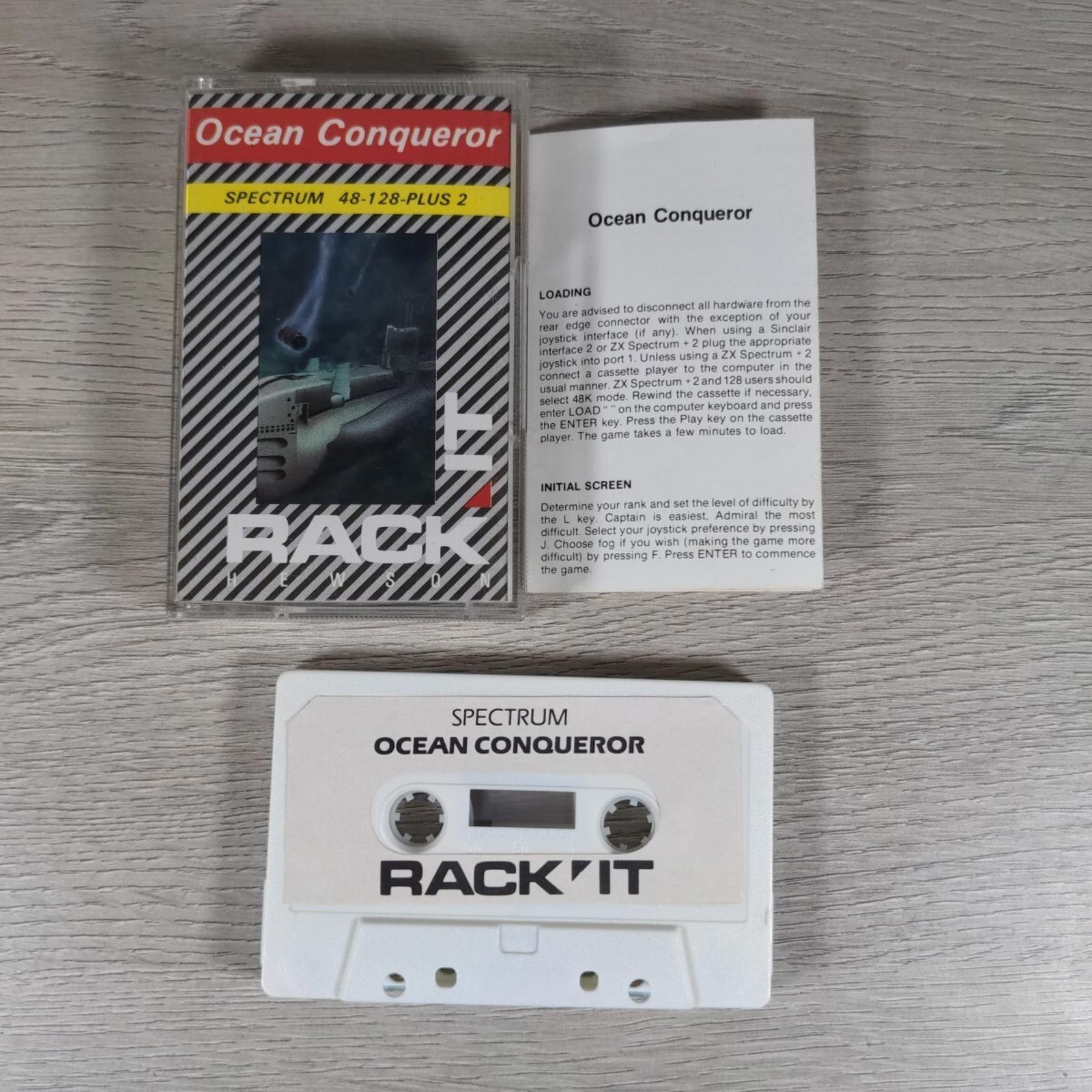 Ocean Conqueror ZX Spectrum 48K 128K Game Cassette Tested & Working