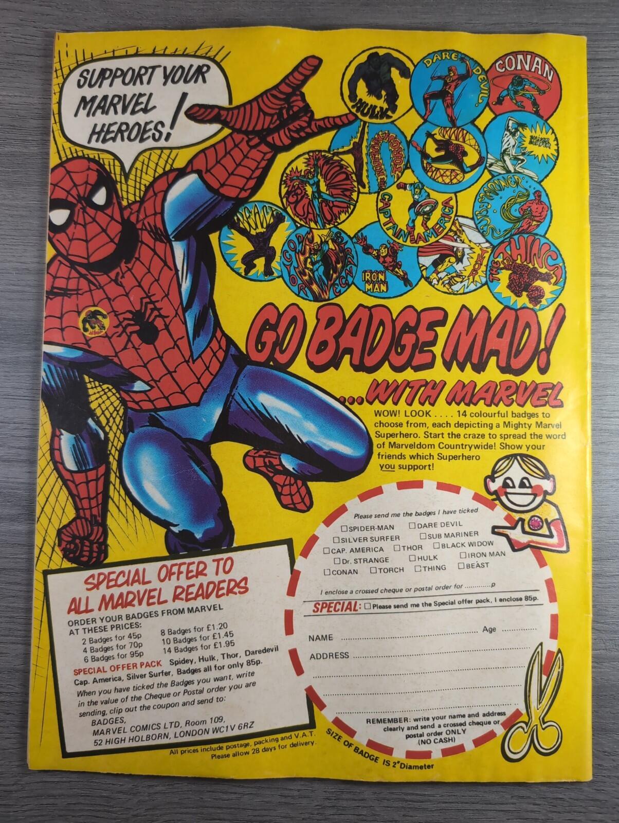 Spider-Man Comics Weekly No 99 Marvel Comics UK 4th January 1975 Vintage Comic