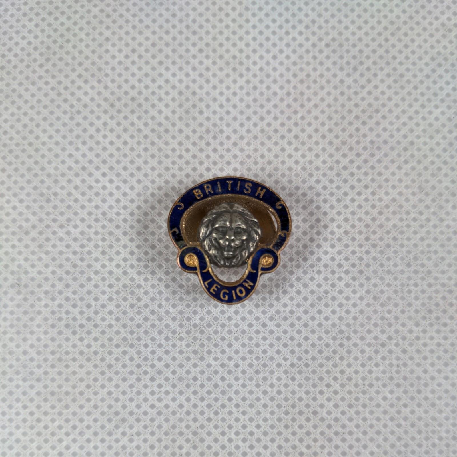 British Legion Enamel Lapel Badge - Badge No 910336 Vintage