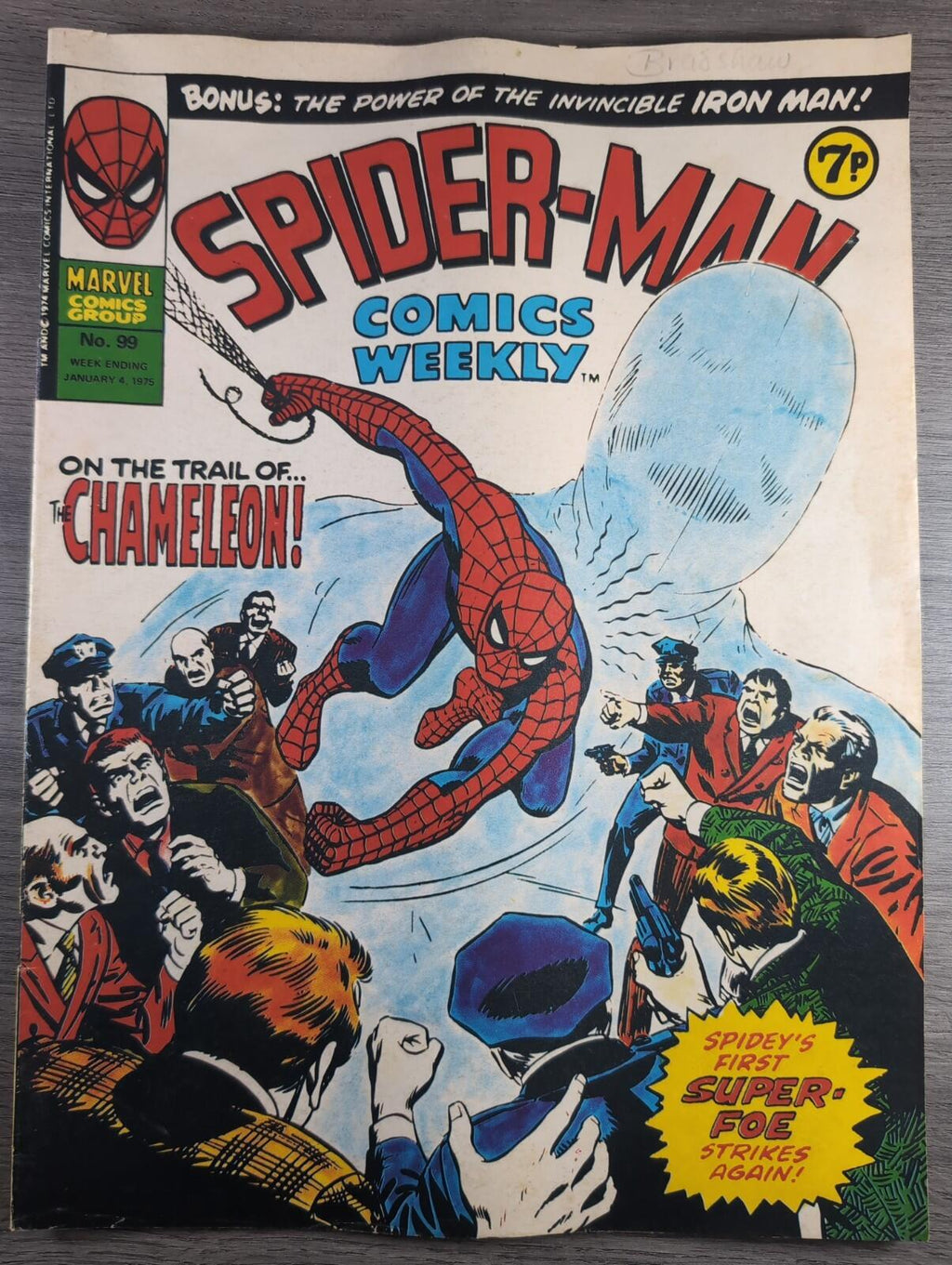 Spider-Man Comics Weekly No 99 Marvel Comics UK 4th January 1975 Vintage Comic