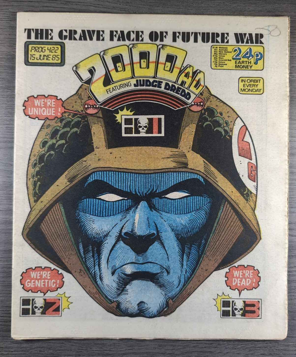 2000AD Prog 422 Featuring Judge Dread Comic 15th June 1985 Vintage Retro Comic