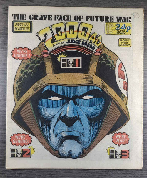 2000AD Prog 422 Featuring Judge Dread Comic 15th June 1985 Vintage Retro Comic