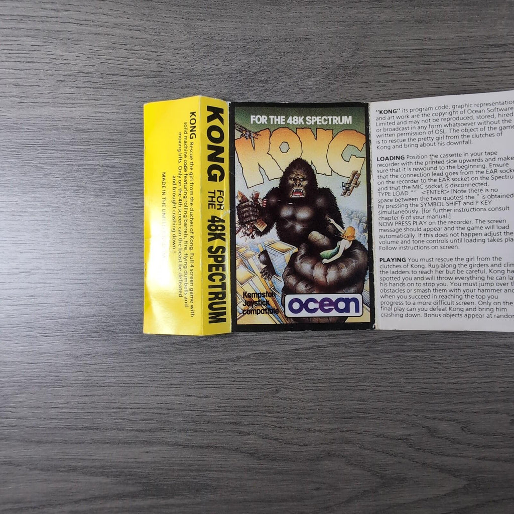 Kong ZX Spectrum 48K Game Tested & Working Vintage Video Game