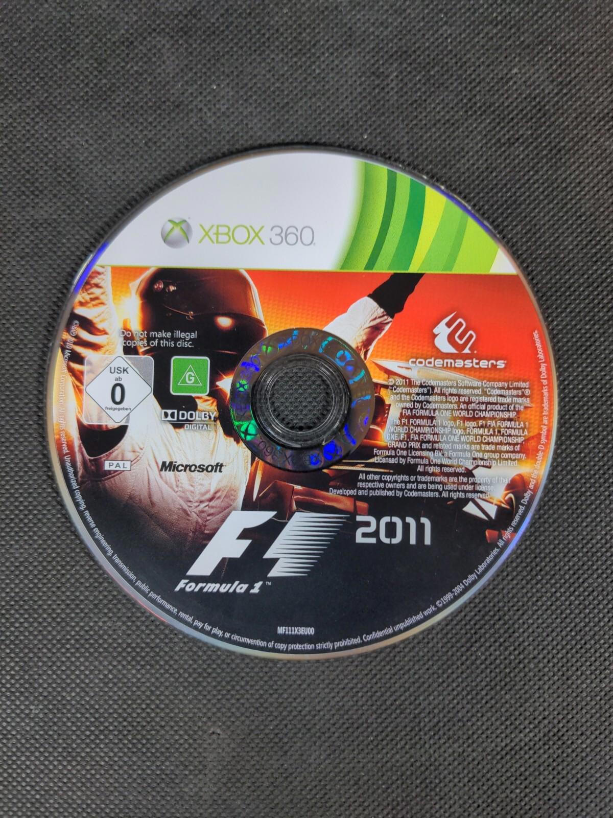 F1 2011 Formula 1 Xbox 360 Game + Manual Tested & Working