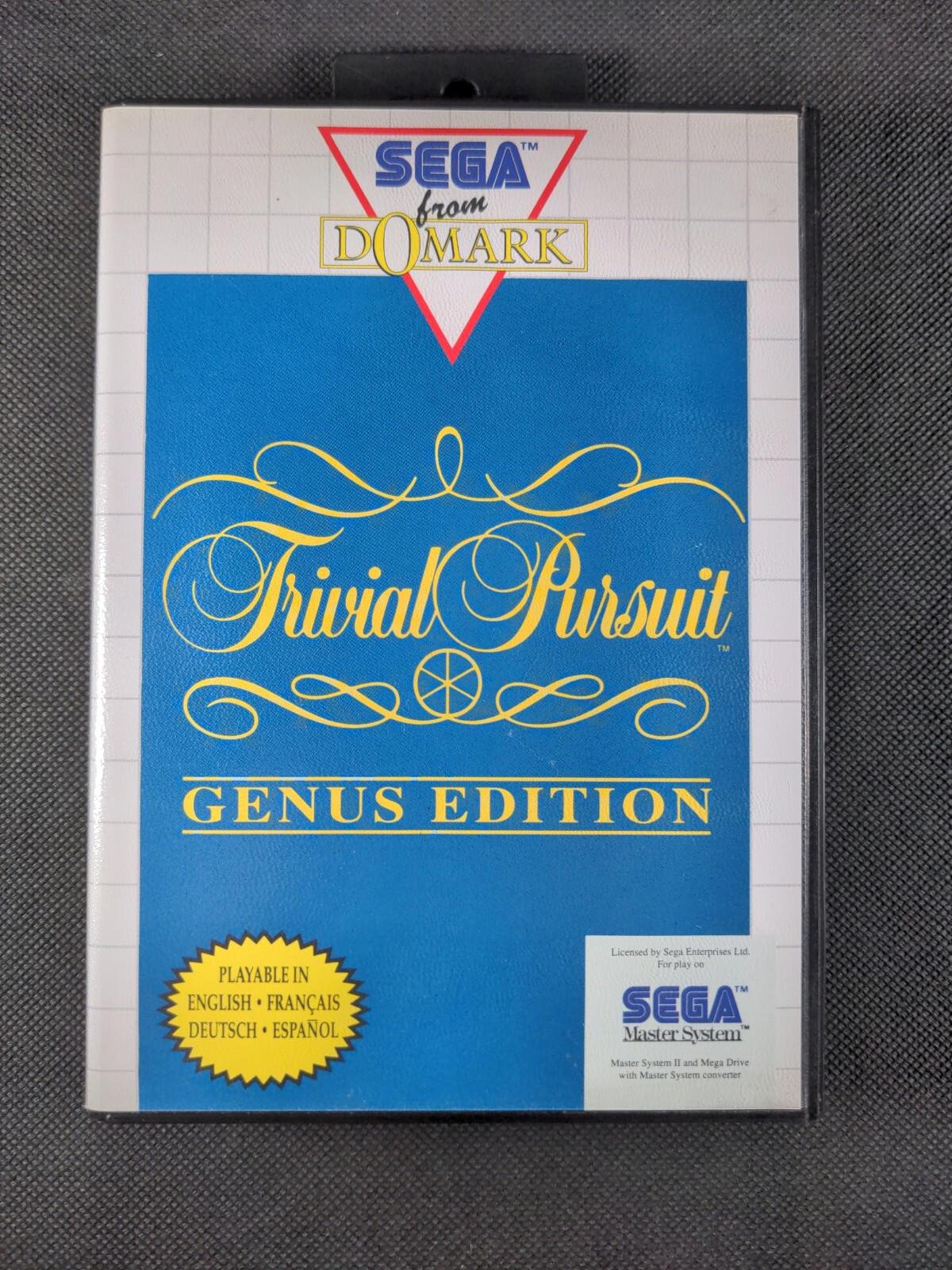 Trivial Pursuit  Genus Edition Sega Master System Domark Very Good Condition