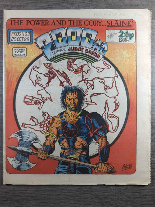 2000AD Prog 493 Featuring Judge Dread Comic 25th Oct 1986 Vintage Retro Comic