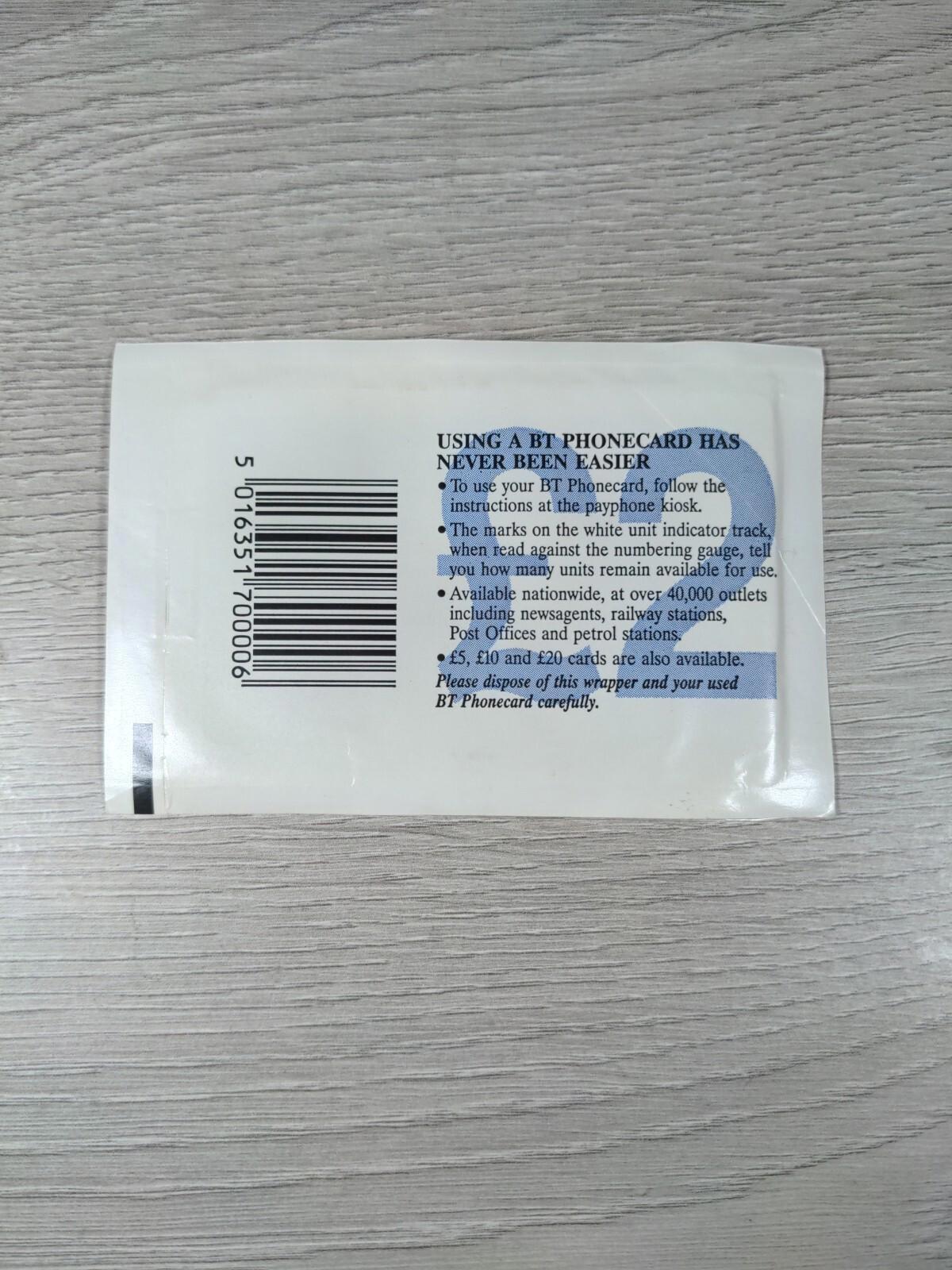 Phone Card England 1996 Teddy Sheringham £2 Vintage Phonecard Sealed & Unused - Retrorama UK