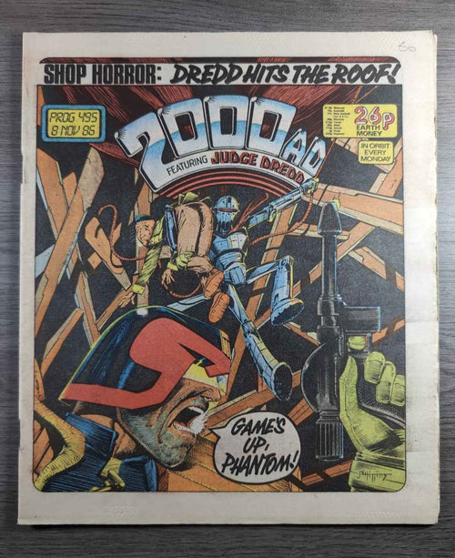 2000AD Prog 495 Featuring Judge Dread Comic 8th Nov 1986 Vintage Retro Comic