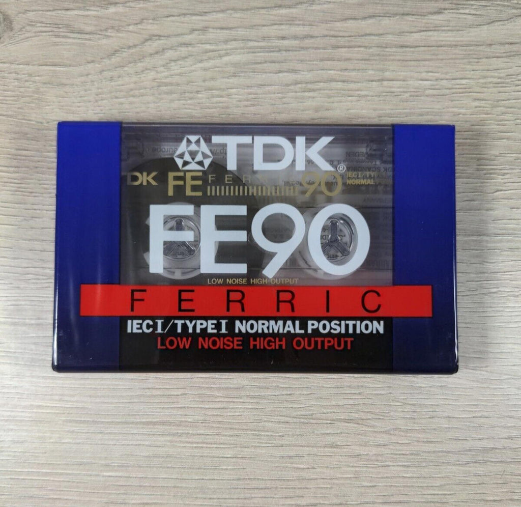 TDK FE90 Ferric ICE/Type I Low Noise Audio Cassette Tape 90 Mins Factory Sealed - Retrorama UK