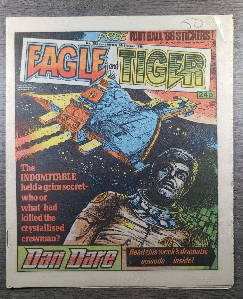 Eagle And Tiger Comic Issue No. 203 8th February 1986 Vintage Retro UK Comic
