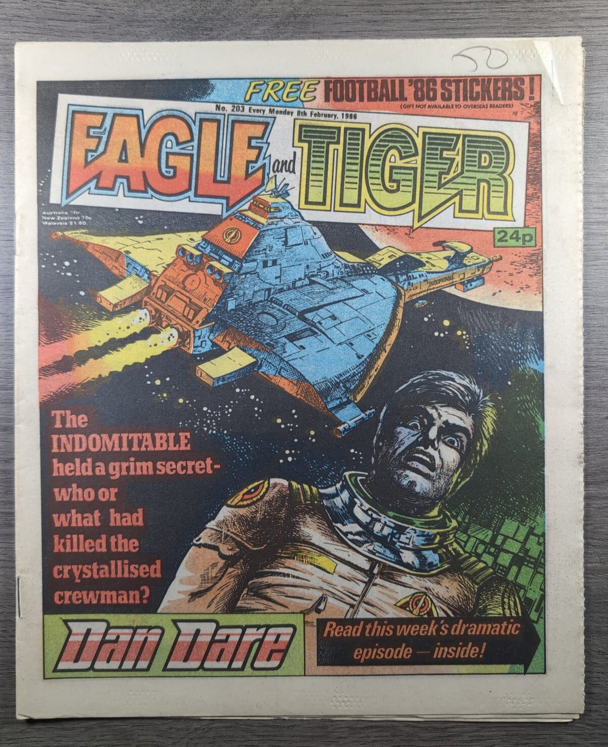 Eagle And Tiger Comic Issue No. 203 8th February 1986 Vintage Retro UK Comic