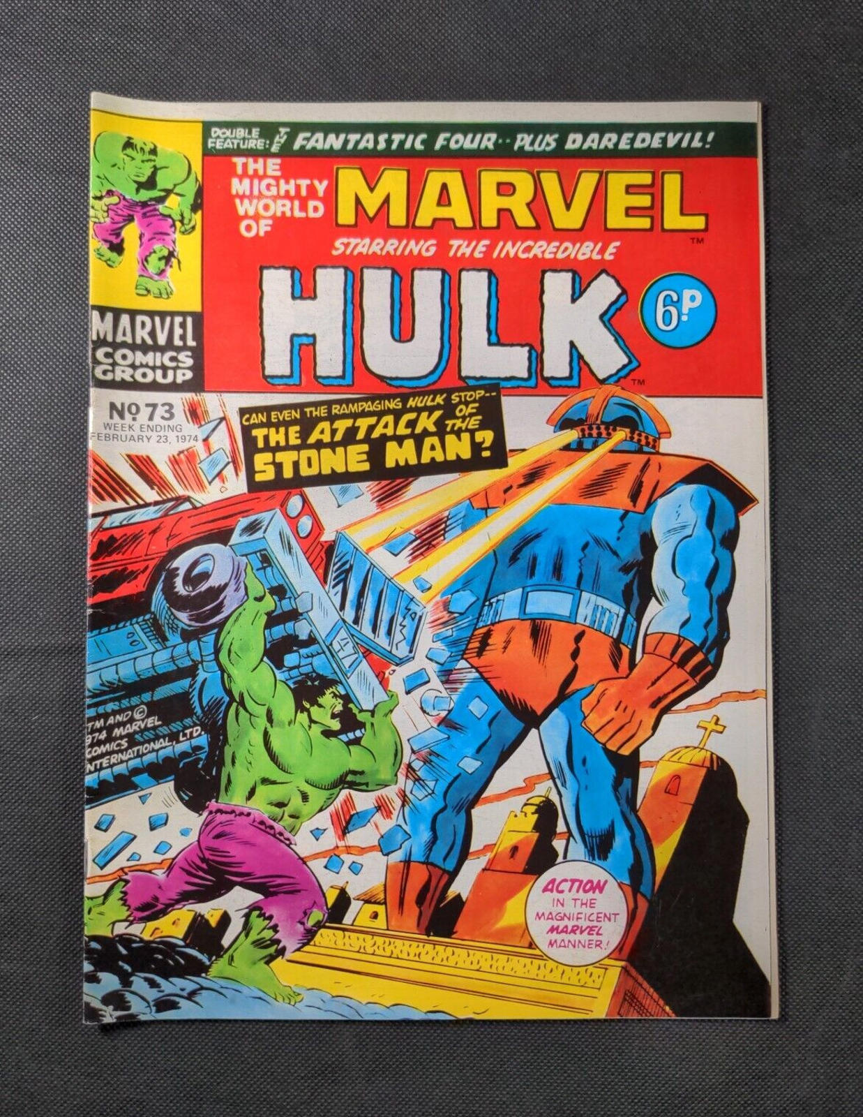 Mighty World of Marvel Issue No 73 February 1974 Vintage Marvel UK Comic