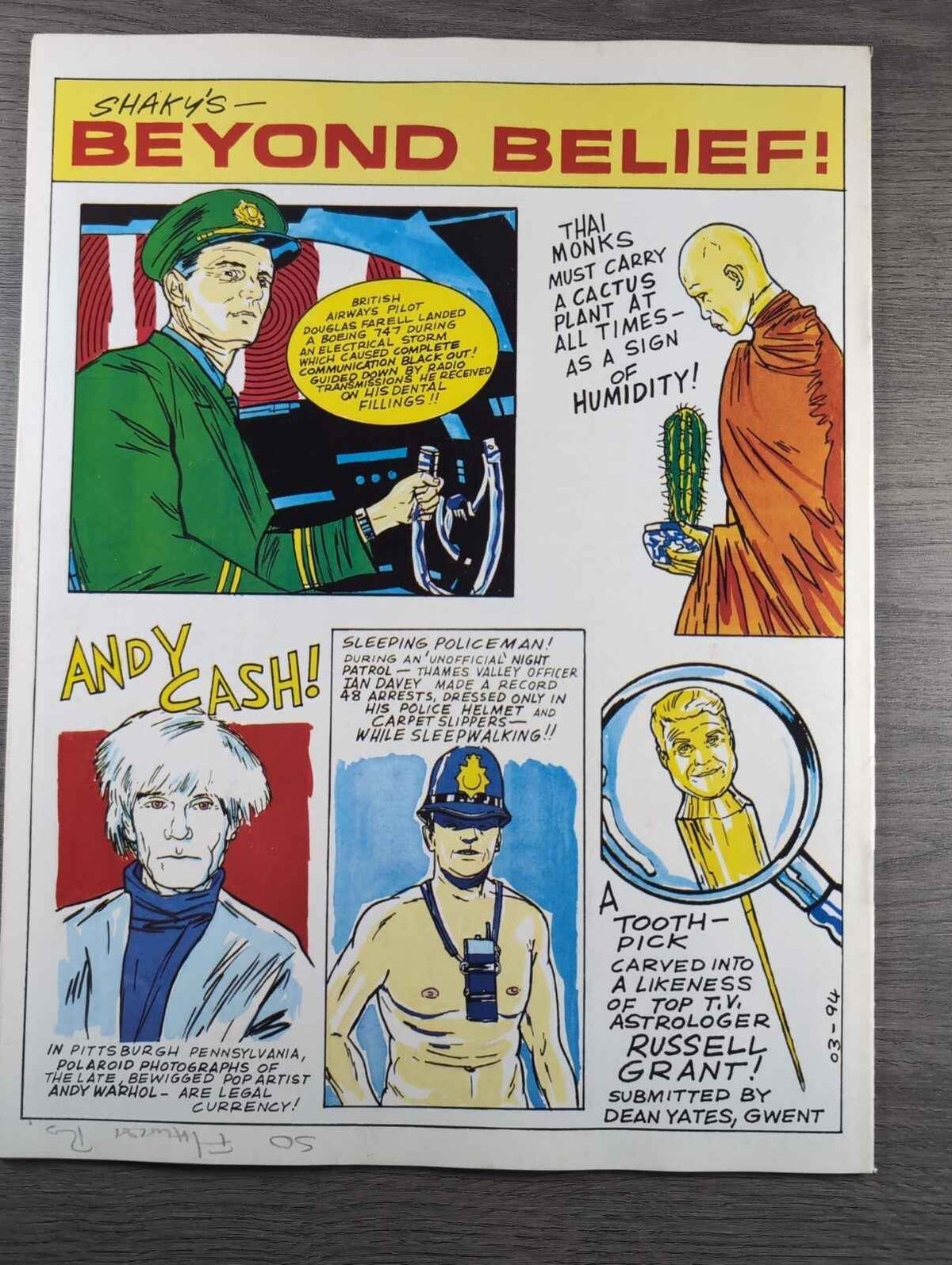 2000AD Prog 876 Featuring Judge Dredd Comic 9th Feb 1994 Vintage Retro Comic