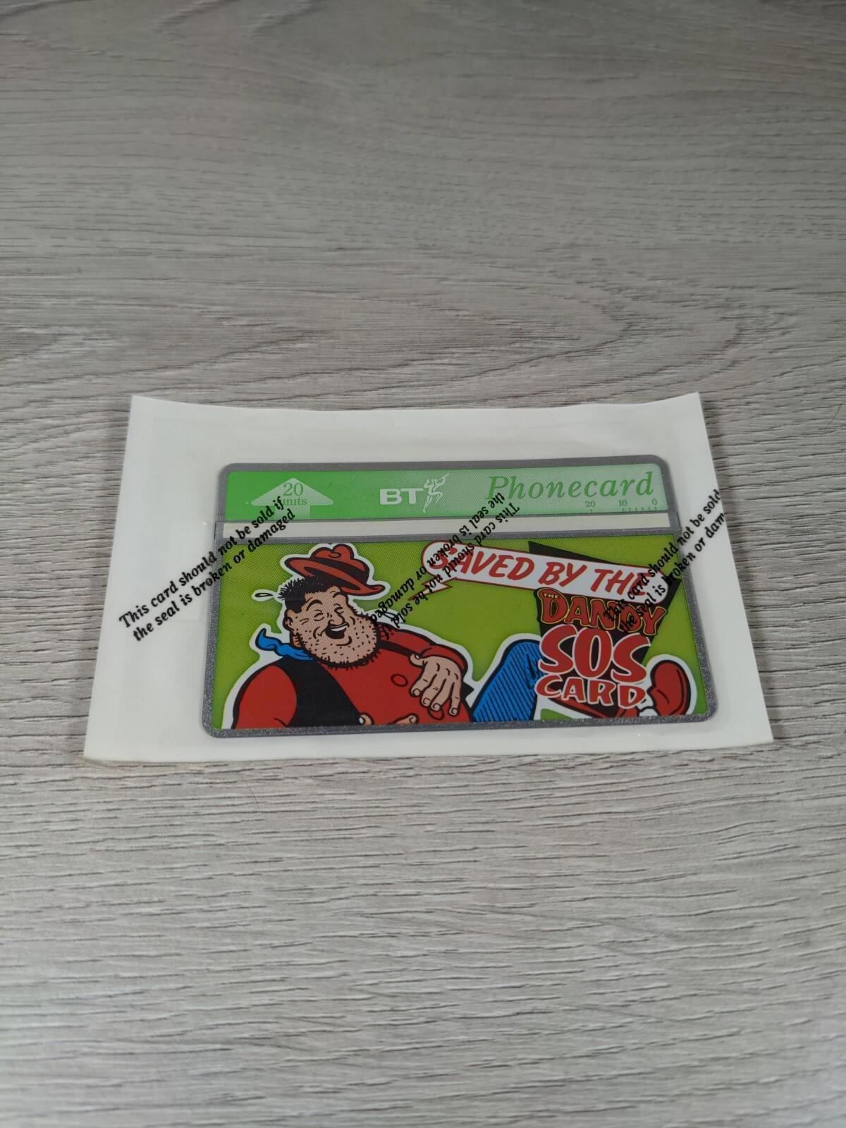 BT Phone Card Saved By The Dandy SOS Card £2 Vintage Phonecard - Retrorama UK