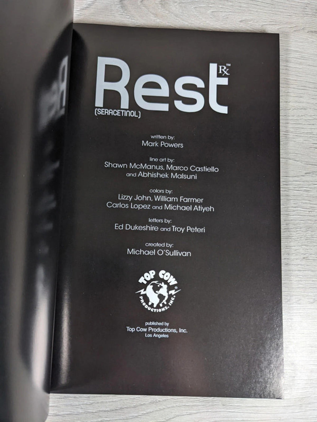 Rest Volume 1 by Mark Powers Paperback 2010 Top Cow Graphic Novel
