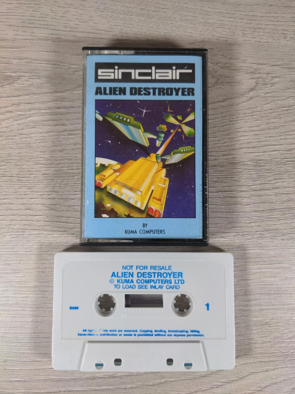 Alien Destroyer ZX Spectrum 48K Video Game Cassette Tested & Working