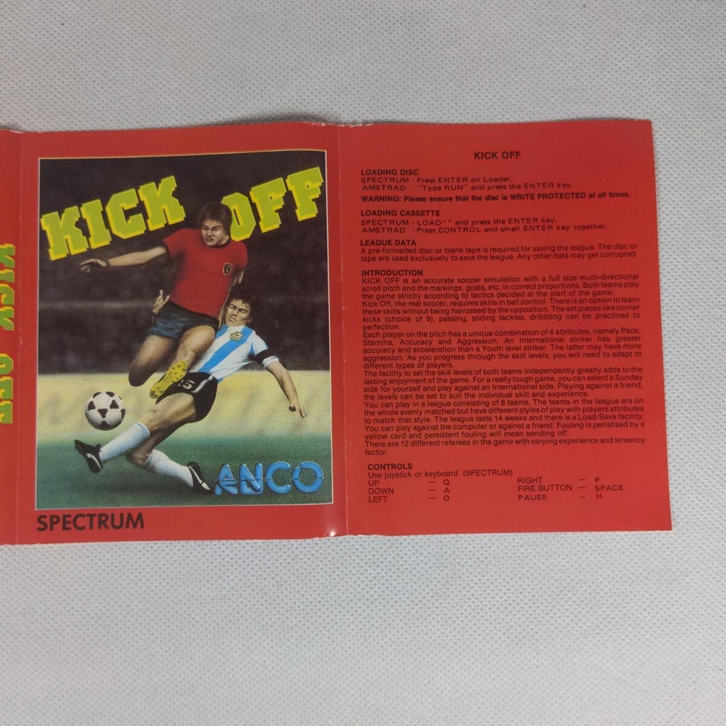 Kick Off ZX Spectrum 48K 128K Video Game Cassette Tested & Working