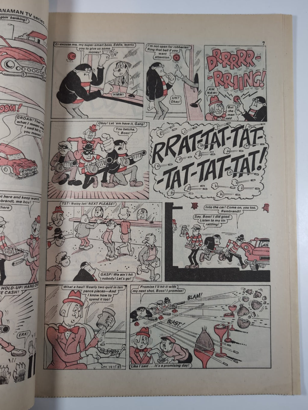 Nutty Comic Featuring Bananaman Issue No. 197 Nov 19th 1983 Vintage Retro Comic