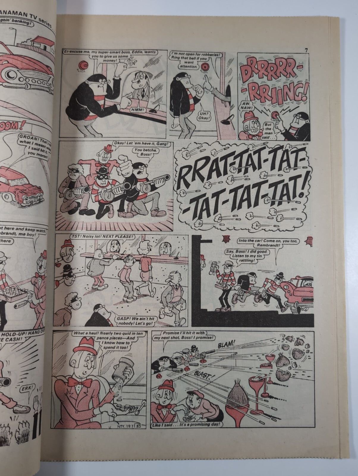 Nutty Comic Featuring Bananaman Issue No. 197 Nov 19th 1983 Vintage Retro Comic