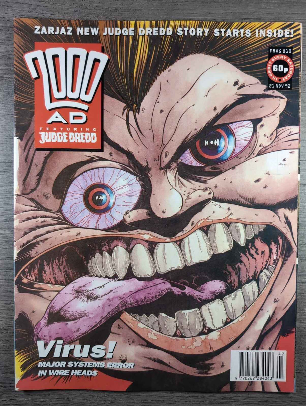 2000AD Prog 810 Featuring Judge Dredd Comic 21st Nov 1992 Vintage Retro Comic