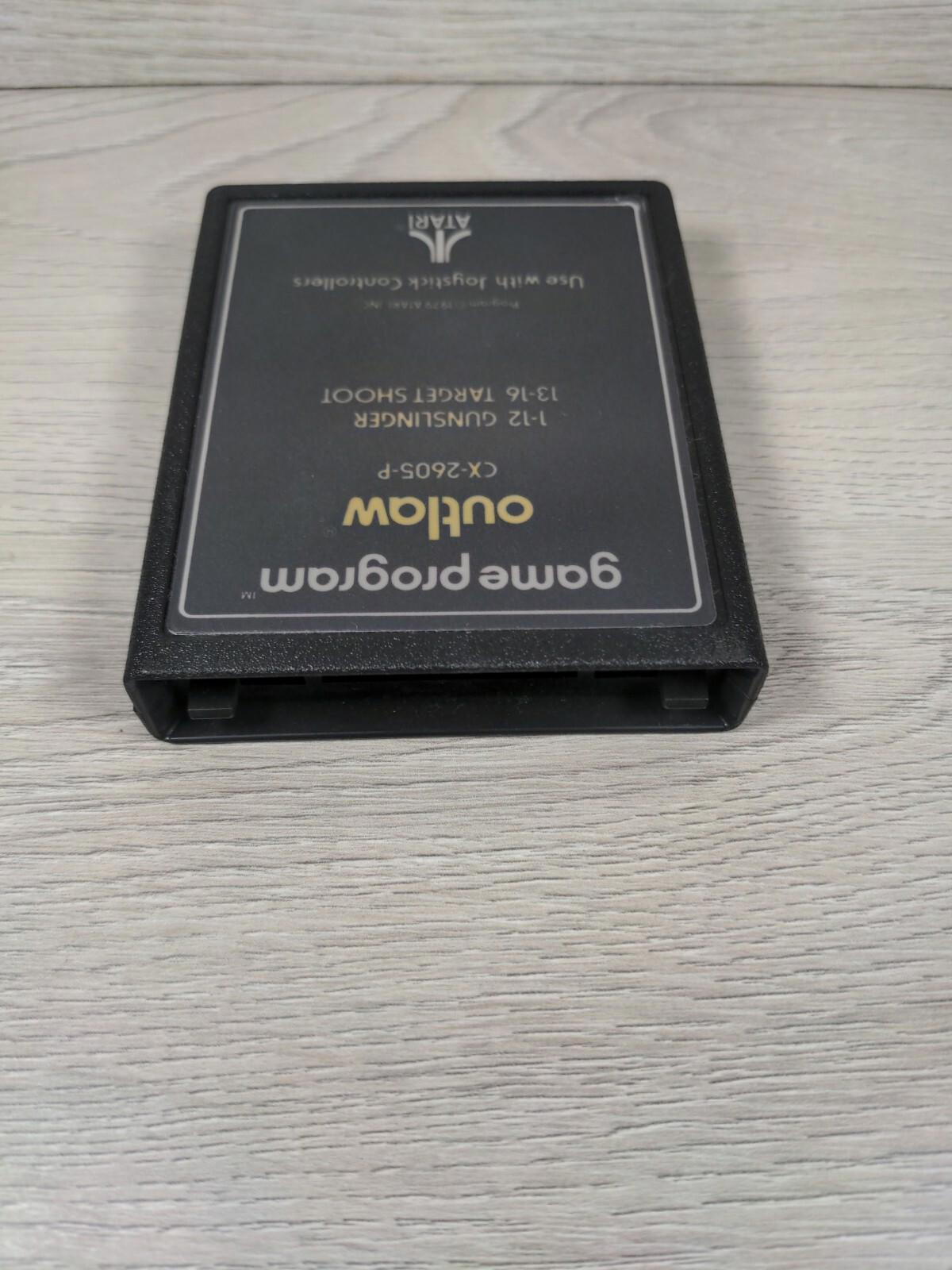 Atari 2600 Outlaw Game Cartridge & Manual - Vintage Video Game Tested & Working