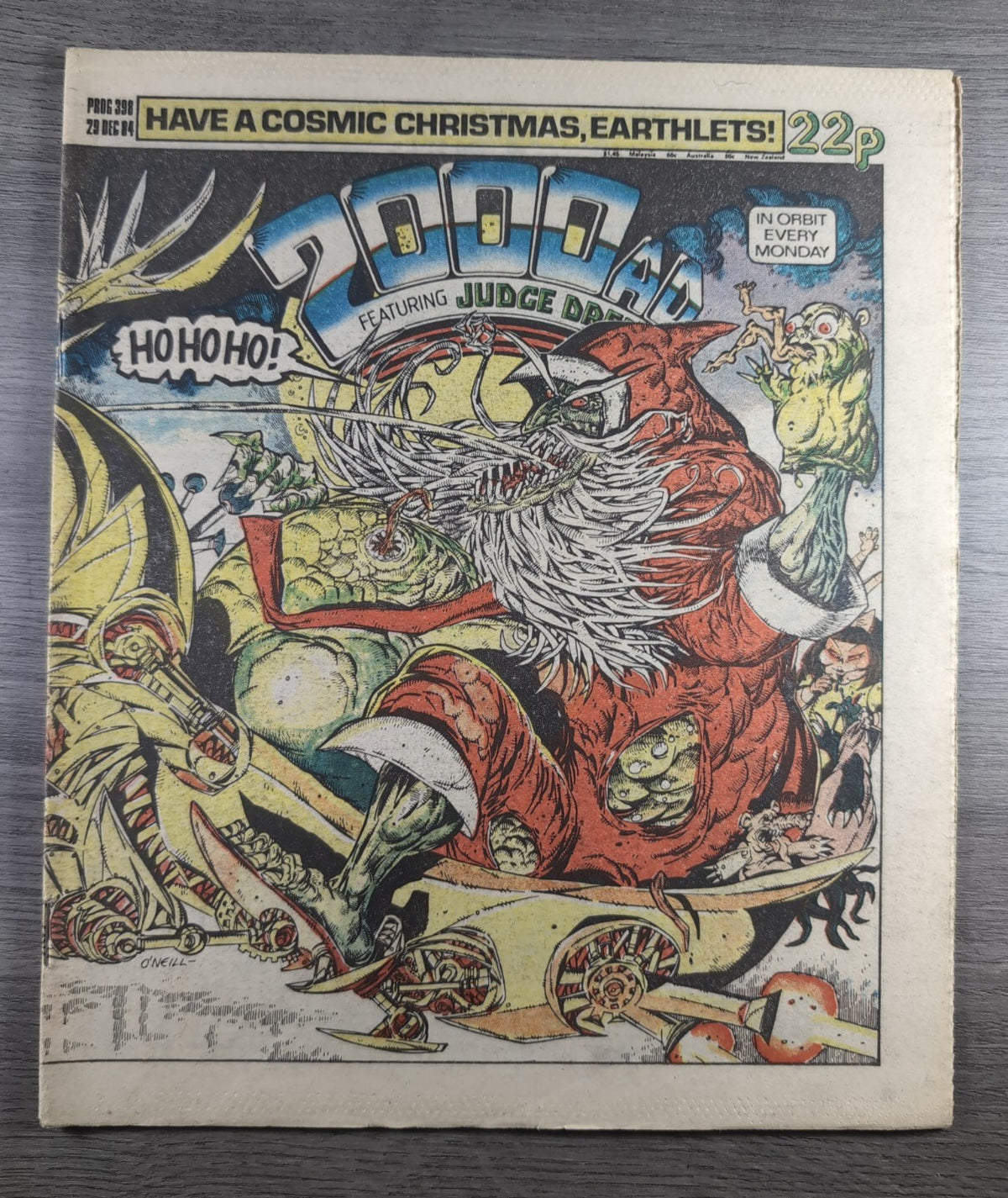 2000AD Prog 398 Featuring Judge Dredd Comic 29th Dec 1984 Vintage Retro Comic