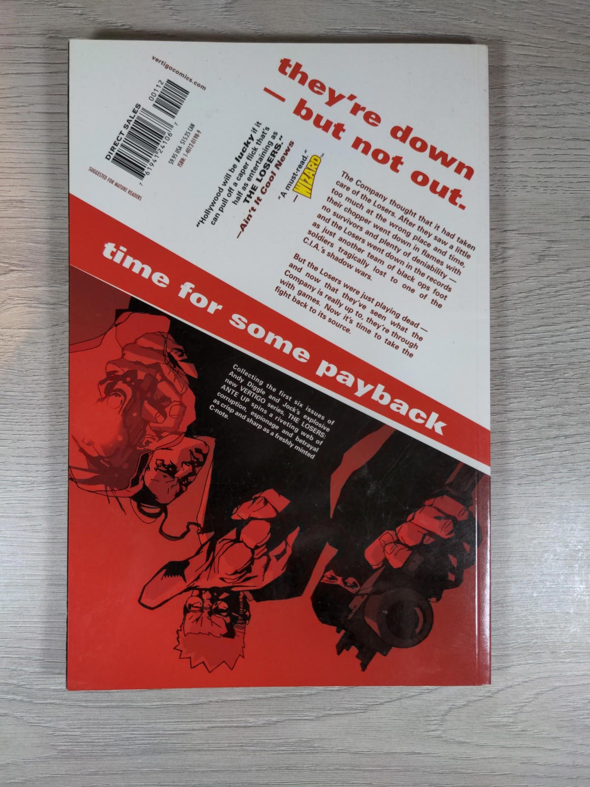 The Losers Ante Up Vol 1 Vertigo Graphic Novel Signed Cover Graphic Novel
