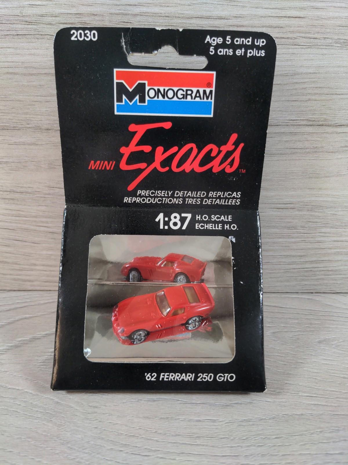 Monogram Mini Exacts 62 Ferrari 250 GTO No 2030 Diecast Model Car 1:87 H.O Scale