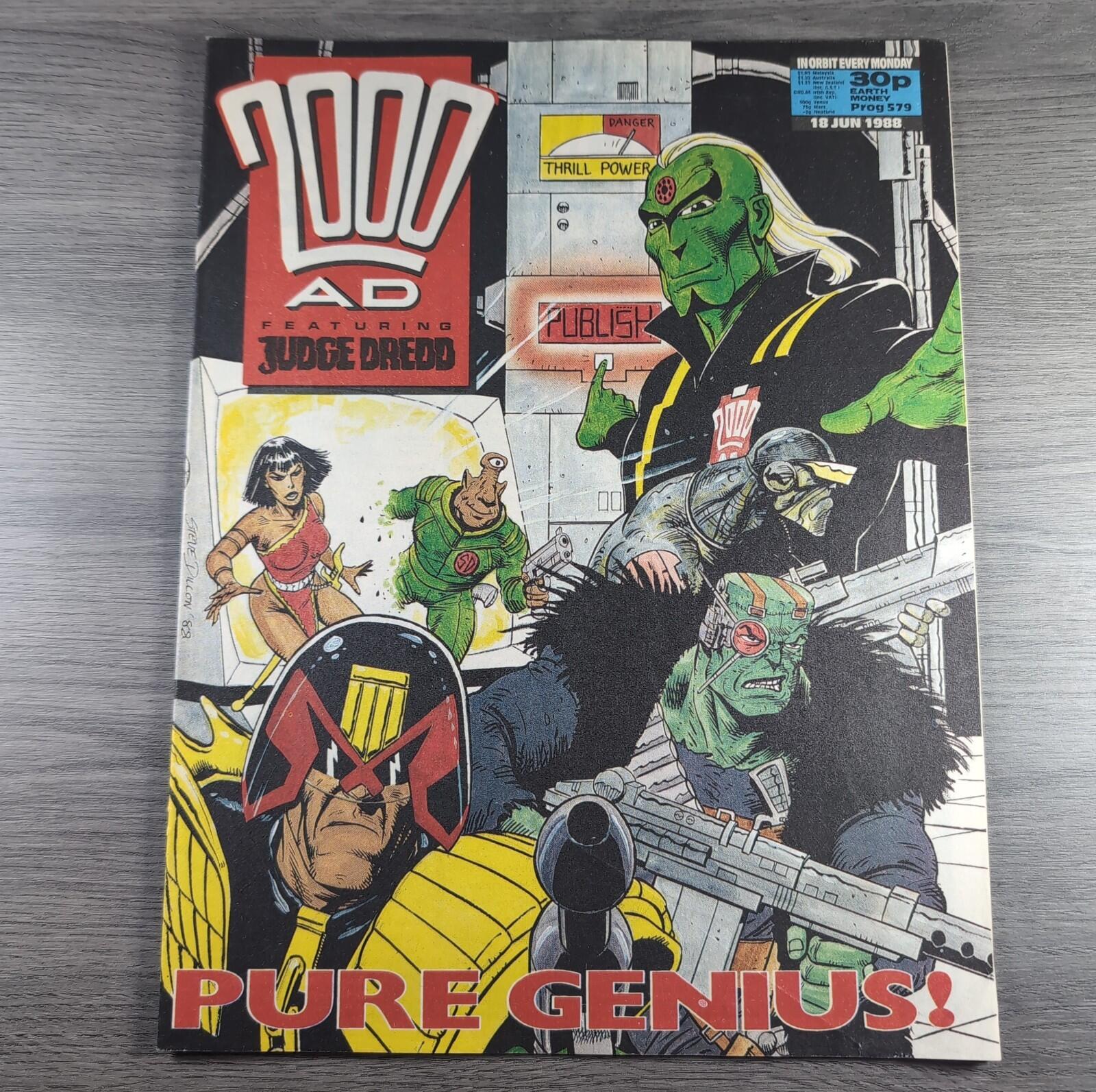 2000AD Prog 579 Featuring Judge Dredd 18th June 1988 Vintage Comic