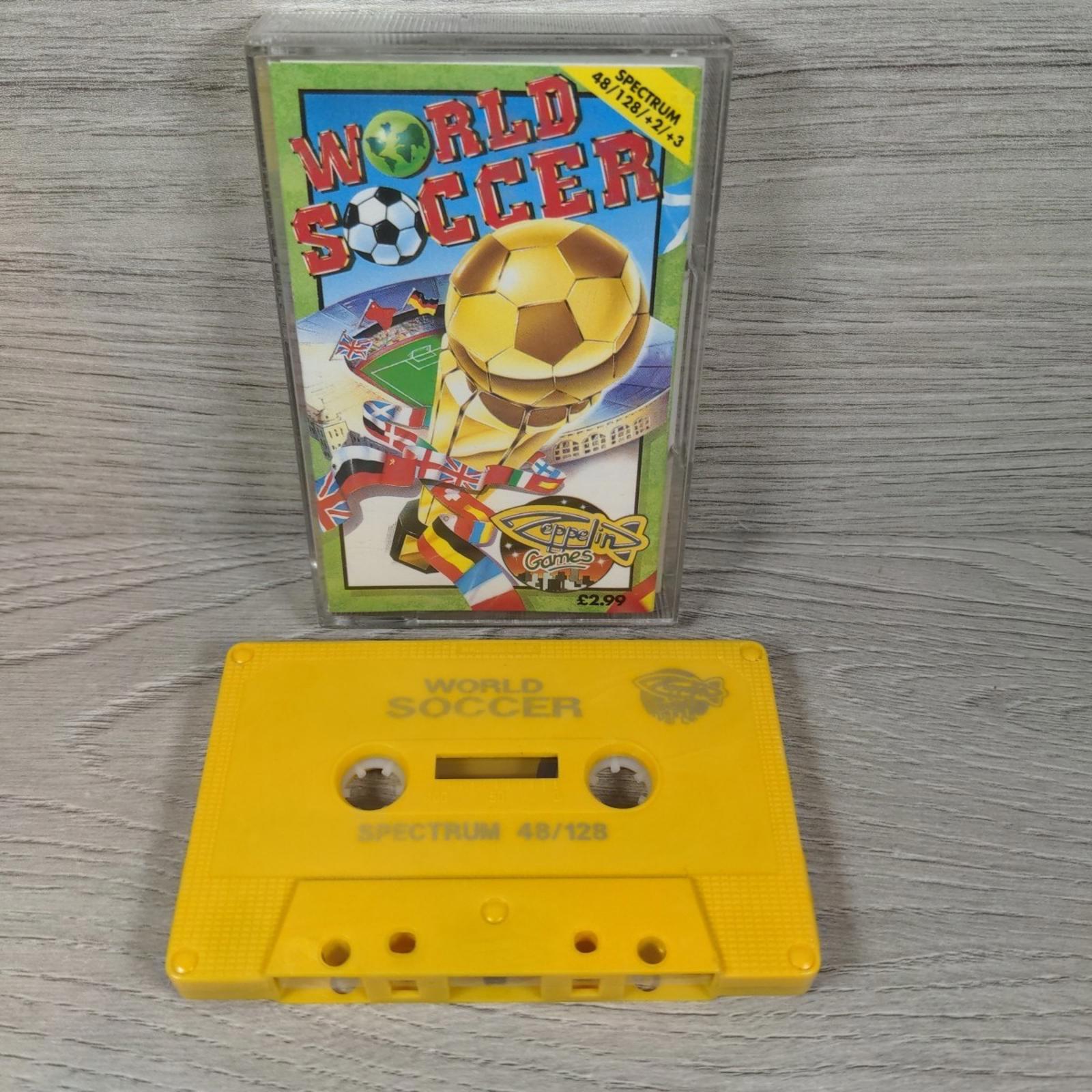 World Soccer ZX Spectrum 48/128K Game Cassette Zepplin Games Tested & Working
