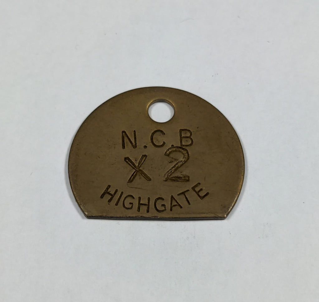Highgate Colliery X2 N.C.B Brass Miners Pit Check Token Mining Memorabilia