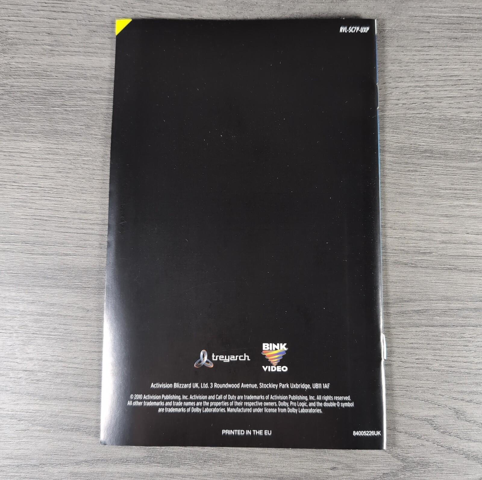 Call Of Duty Black Ops Nintendo Wii Game & Manual Tested & Working VGC Disk