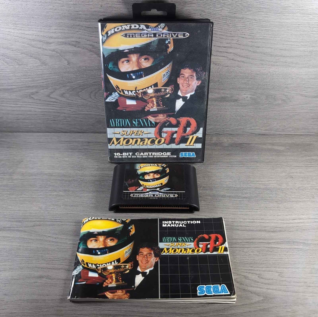 Ayrton Sennas Super Monaco GP II Sega Mega Drive Game Tested & Working