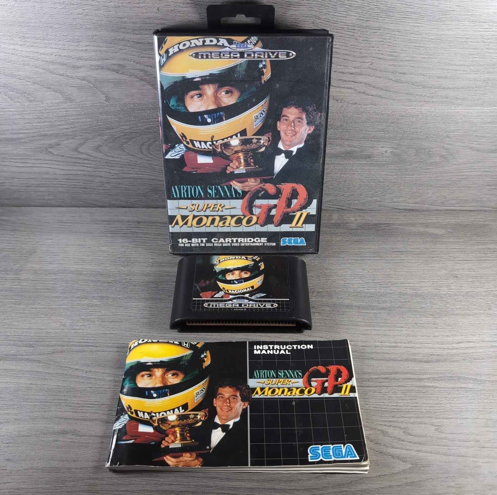 Ayrton Sennas Super Monaco GP II Sega Mega Drive Game Tested & Working