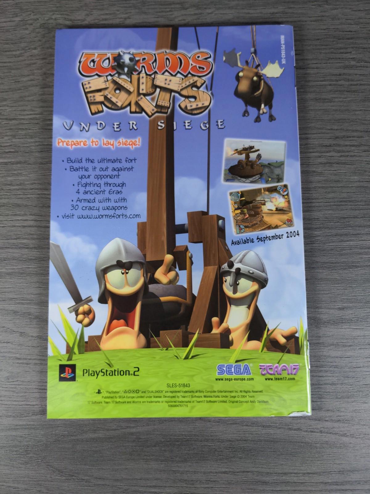 Worms 3D Playstation 2 PS2 Game + Manual Tested & Working