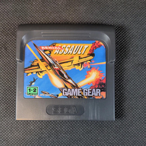 Aerial Assault Cartridge & Manual For Sega Game Gear - Tested & Working