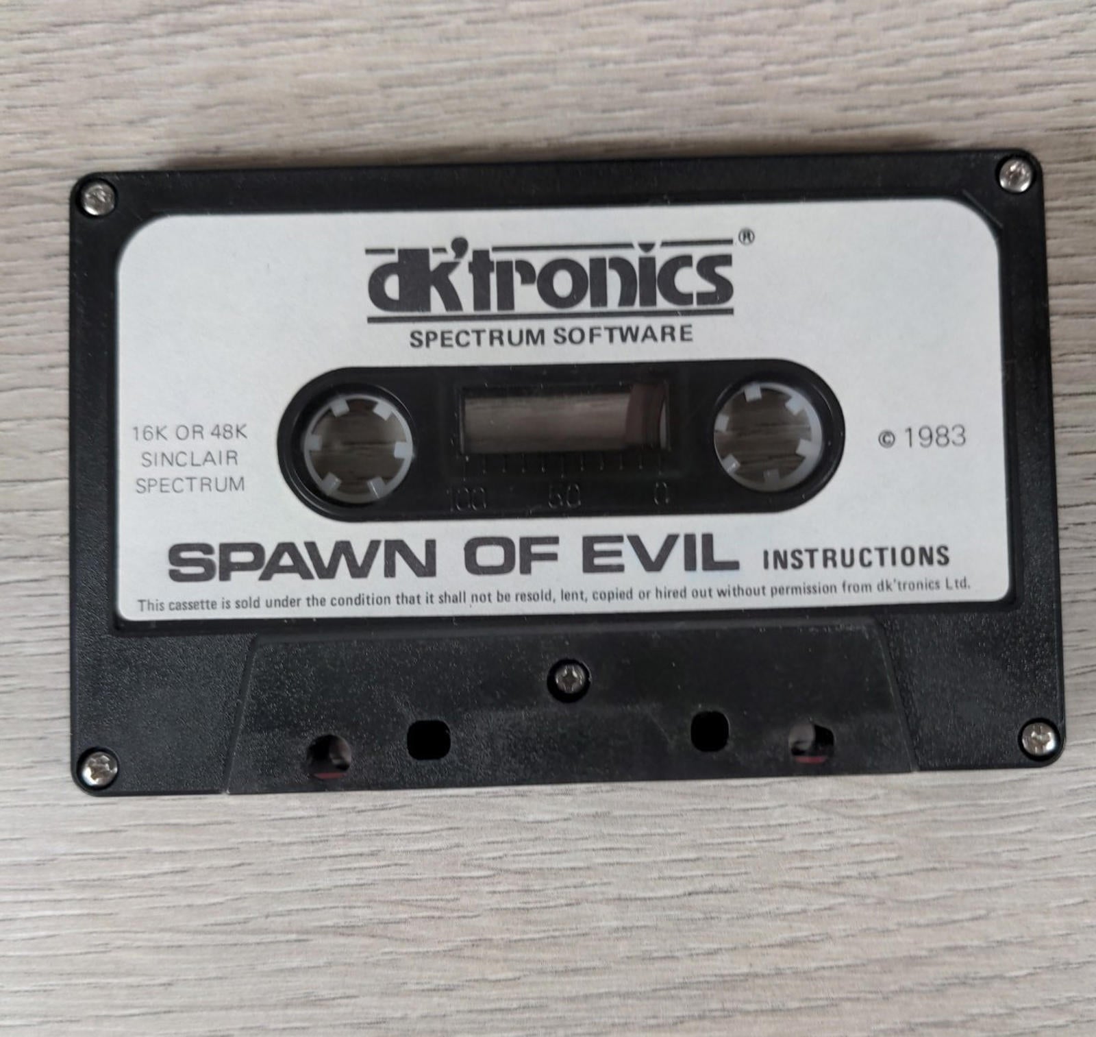 Spawn of Evil ZX Spectrum 16K 48K Game Cassette Tested & Working - Retrorama UK