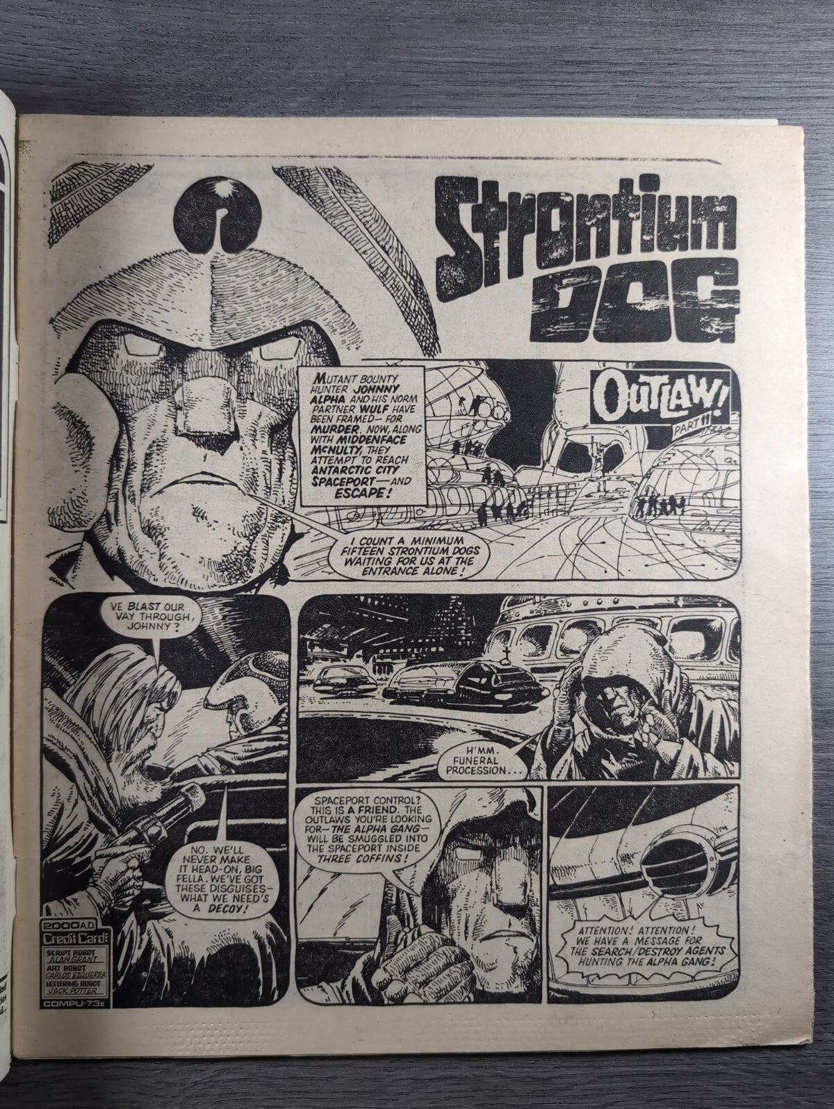2000AD Prog 373 Featuring Judge Dredd Comic 16th June 1984 Vintage Retro Comic