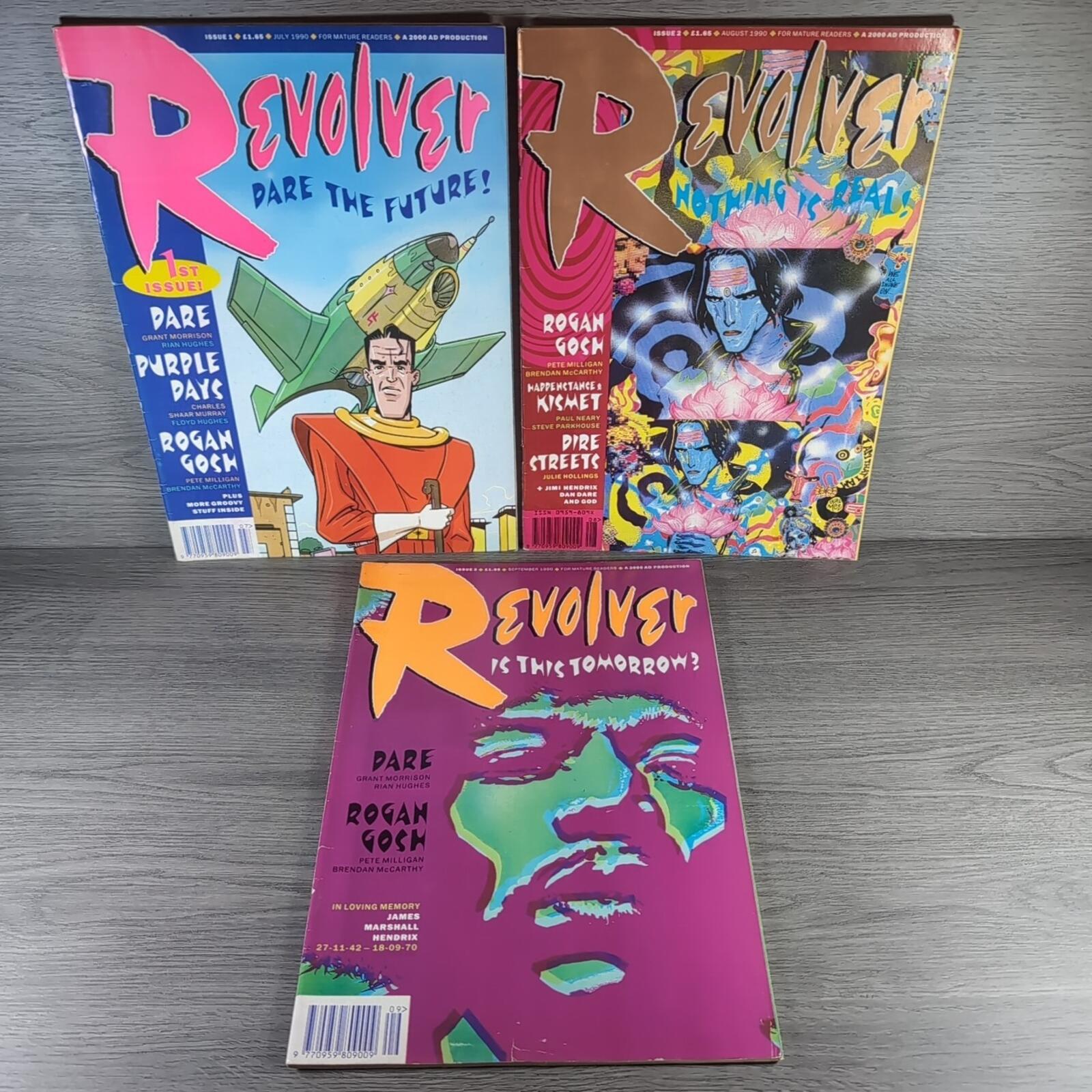 Revolver Comic Issues 1, 2 & 3  A 2000AD Production Vintage Comic